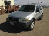 2005 Ford Escape SUV SUV AWD V6, 3.0L , Fuel Type: G , Transmission: A4 , Color: Silver , ODO Reads: