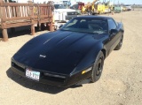 1984 Chevrolet Corvette Hatchback Car RWD V8, 5.7L , Fuel Type: G , Transmission: 0 , Color: Black ,