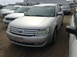 2008 Ford Taurus Sedan Car FWD V6, 3.5L , Fuel Type: G , Transmission: A6 , Color: Silver , ODO Read