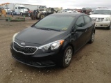 2014 Kia Forte Sedan Car FWD I4, 1.8L , Fuel Type: G , Transmission: M6 , Color: Black , ODO Reads: