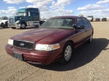 2011 Ford Crown Victoria Sedan Car RWD V8, 4.6L , Fuel Type: F , Transmission: A4 , Color: Maroon ,
