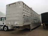 1996 Wilson Cattle Trailer , Length: 53' , Dual Tandem , 5th Wheel , Color: Silver , VIN: 1W1UCSZBXT