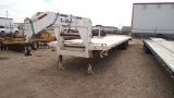 2004 Tow Master Flatbed Trailer , Length: 40' , Dual Tandem Axle , Gooseneck , Color: White , VIN: 5