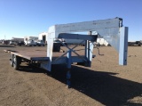 23' x 9' Homemade Flatbed , Tandem , Gooseneck , Color: Blue *NO TITLE*