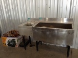 Supreme Metal Jockey Box w/ Built in 7 Port Co w/ Built in 7 Port Cold Plate, Side Sink, (2) Beverag