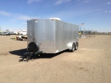 2013 Haulmark Enclosed  Shop Trailer , Length: 16' , Tandem , Bumper Hitch , Color: Silver , VIN: 16