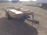 Homemade Utility Trailer , Length: 8' , Single , Pintle Hook , Color: Yellow , Asset #: R4-22 *NO TI
