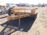 1990 Homemade Utility Trailer , Length: 12' , Tandem , Pintle Hook , Color: Yellow , Asset #: R445 *