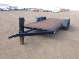 Shop Made Flatbed Trailer , Length: 16' , Tandem , Bumper Hitch , Color: Black *NO TITLE*