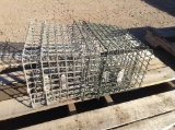 4 Numbered Metal Locker Room Baskets