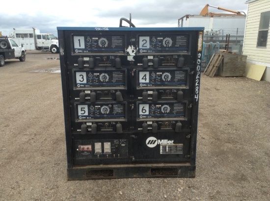 6 Pack of Miller Mark VI Welders in Frame