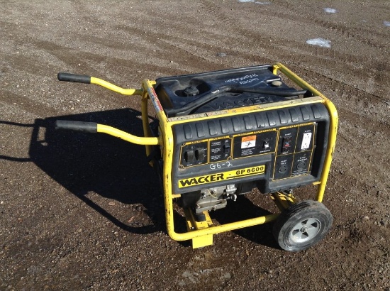 Wacker GP6600A 6600 Watt Portable Generator w/Wheel Kit