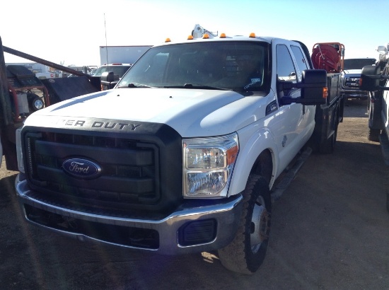 2014 Ford F-350 Super Dut Flatbed Service Crane Tr Liftmore Crane Arm w/Controller, Generac GP5500 G