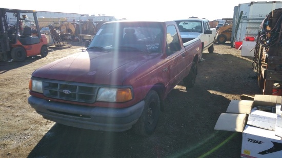 1994 Ford Ranger Pickup Truck RWD I4, 2.3L , Fuel Type: G , Transmission: 0 , Color: Red , ODO Reads