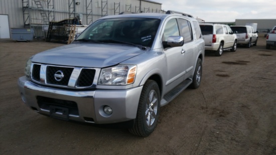 2012 Nissan Armada SUV SUV 4X2 V8, 5.6L , Fuel Type: F , Transmission: A5 , Color: Silver , ODO Read