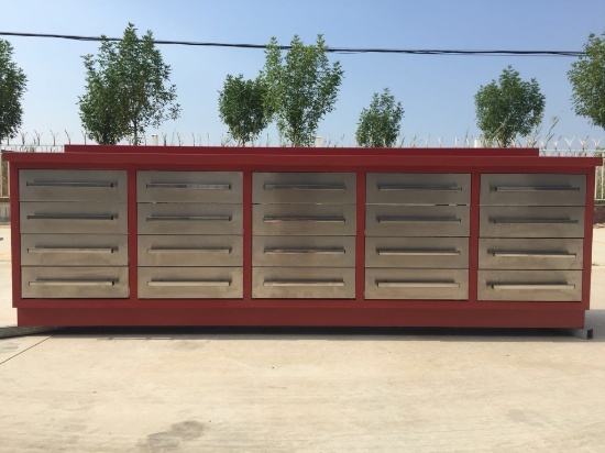 10FT Heavy Duty 20 Drawer Stainless Work Bench
