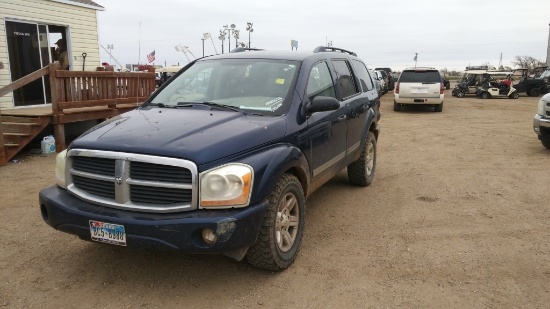 2004 Dodge Durango SUV SUV RWD V8, 4.7L , Fuel Type: G , Transmission: A5 , Color: Blue , ODO Reads: