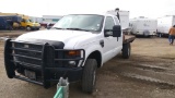 2008 Ford F-250 Super Dut Flatbed Truck 4WD V8, 5.4L , Fuel Type: G , Transmission: 0 , Color: White