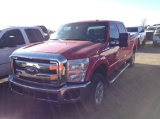 2015 Ford F-250 Super Dut Pickup Truck 4X4 V8, 6.2L , Fuel Type: F , Transmission: A6 , Color: Red ,