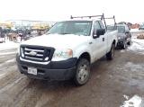 2007 Ford F-150 Pickup Truck 4X4 V8, 4.6L , Fuel Type: G , Transmission: A4 , Color: White , ODO Rea