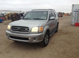 2004 Toyota Sequoia SUV SUV RWD V8, 4.7L , Fuel Type: G , Transmission: A4 , Color: Silver , ODO Rea