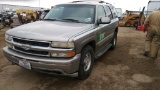 2001 Chevrolet Tahoe SUV SUV RWD V8, 5.3L , Fuel Type: G , Transmission: A4 , Color: Silver , ODO Re