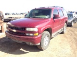 2004 Chevrolet Tahoe SUV SUV 4WD V8, 5.3L , Fuel Type: F , Transmission: A4 , Color: Red , ODO Reads
