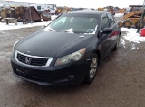 2008 Honda Accord Sedan Car FWD V6, 3.5L , Fuel Type: G , Transmission: A5 , Color: Blue , ODO Reads