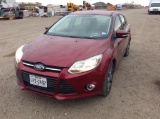 2013 Ford Focus Sedan Car FWD I4, 2.0L , Fuel Type: F , Transmission: 0 , Color: Red , ODO Reads: 11