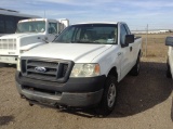 2005 Ford F-150 Pickup Truck 4WD V8, 4.6L , Fuel Type: Gas , Transmission: A4 , Color: White , ODO R