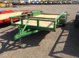 2019 Top Line Utility Trailer , Length: 16' , Tandem , Bumper Hitch , Color: Green , VIN: 4UMTU1621K