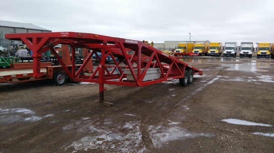 1991 Shopmade AC Car Hauler , Length: 32' , Tandem , Gooseneck , Color: Red
