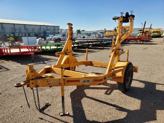 1997 Shopmade Reel Trailer , Length: 8' , Single , Pintle , Color: Yellow ,