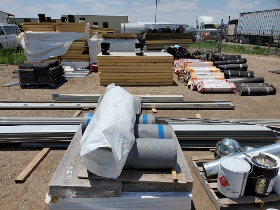 Large Grouping of Roofing Material and Hardware Insulation Screws, Shingles