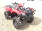 2015 Honda TRX500FM1F Fourtrax Foreman ATV , Color: Red , VIN: 1HFTE4401F41