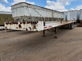1989 Nu-Van Flatbed Trailer w/Roller Deck , Length: 53' , Dual Tandem Axle