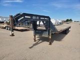 2003 Load Max Flatbed Trailer , Length: 28' , Dual Tandem Axle , Gooseneck