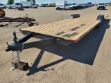 Shopmade Flatbed Trailer , Length: 23' , Tandem , Bumper Hitch , Color: Bla