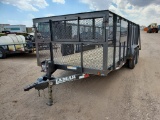 2015 Lamar Landscape Trailer , Length: 20' , Tandem , Bumper Hitch , Color: