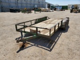 Shopmade Utility Trailer , Length: 16' , Tandem , Bumper Hitch , Color: Gre
