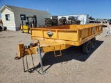 Shopmade Material Trailer , Length: 10' , Tandem , Pintle , Color: Yellow ,