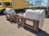 (2) 200 Gallon Saddle Bag Tanks on Tractor Mount