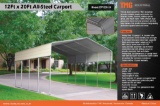 12Ft x 20Ft All Steel Carport TMG-CP1220