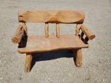 2 Person Wooden Bench Seat