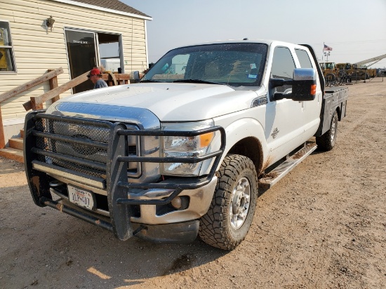 2012 Ford F-350 Super Dut Crew Cab Flatbed Truck