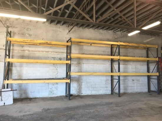 Sections Of Pallet Rack W/wood Shelves
