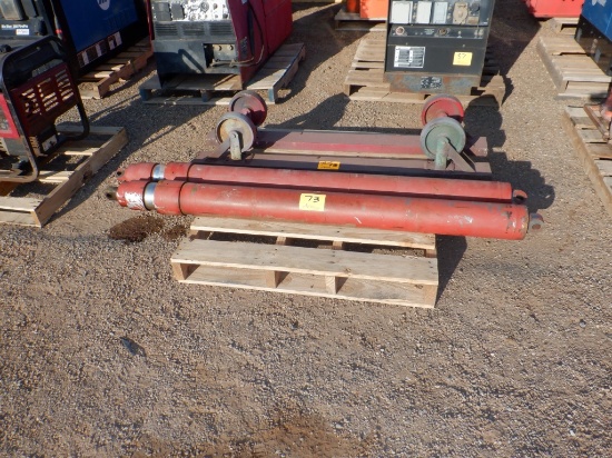 (2) 60" Derrick Cylinders W/ (2) Framed Casters