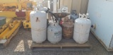 (9) Assorted Propane Tanks, Heater & Hoses