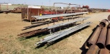 Double Tree Pipe Rack W/contents Of Galvanized &