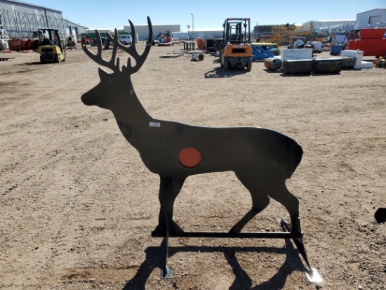 3/8 Steel Deer Shooting Target w/ Heart Flapper